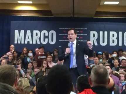  Marco Rubio spoke to hundreds of supporters Wednesday at the Houston Marriott South at...