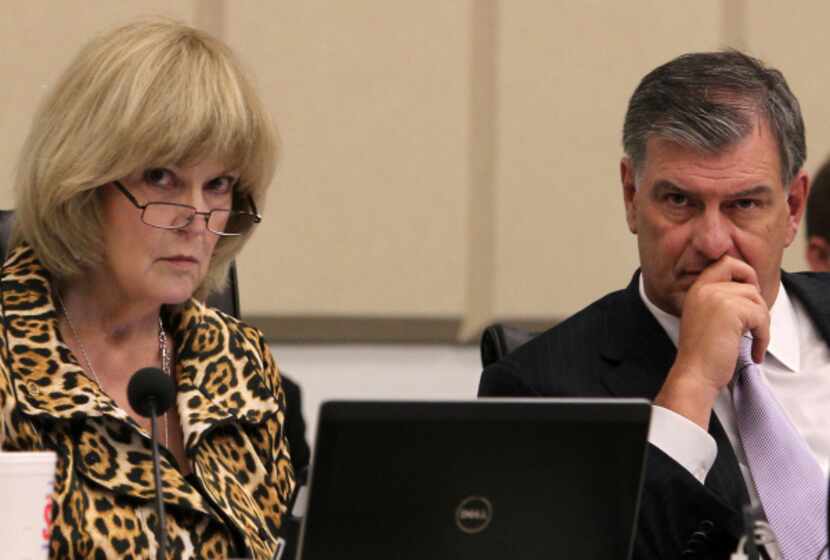 Dallas Mayor Mike Rawlings, with  City Manager Mary Suhm, said he wanted to do everything he...