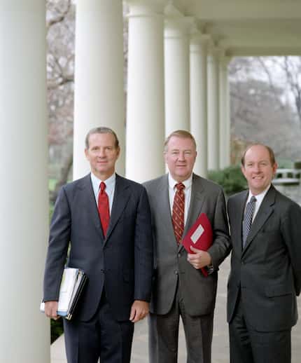 President Ronald Reagan's powerful troika is shown in 1981. From left: chief of staff Jim...