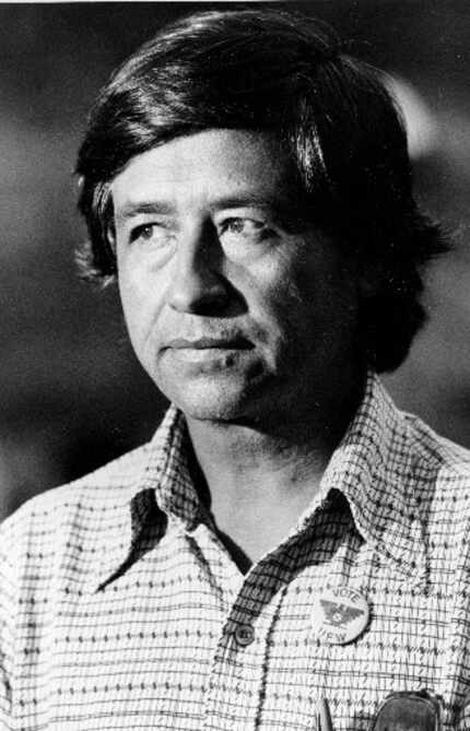 Cesar Chavez, leader of the United Farm Workers Union,  in  1975.