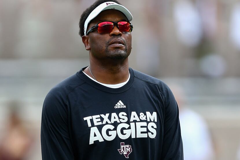 COLLEGE STATION, TX - SEPTEMBER 16:  Head coach Kevin Sumlin of the Texas A&M Aggies at Kyle...