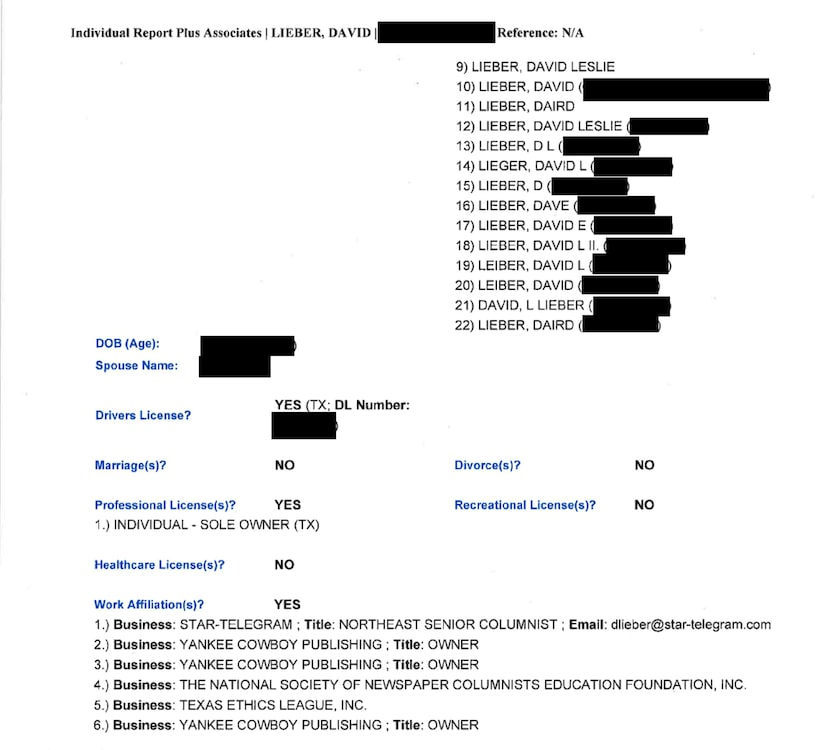 One page revealed The Watchdog's full Social Security number 12 times! That information is...