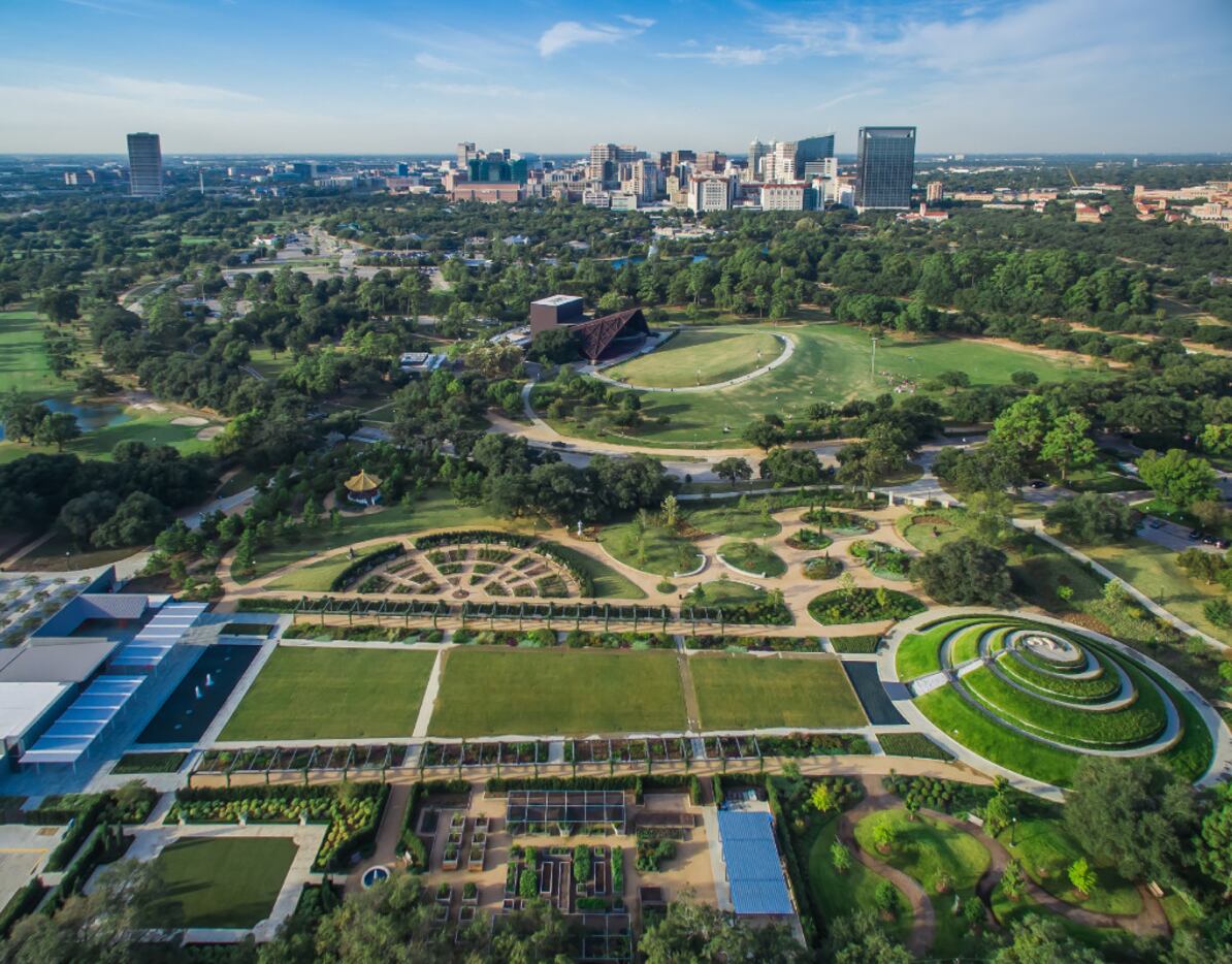 Aerial view of Hermann Park in Houston