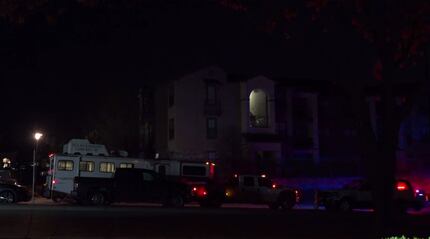 An image from the scene overnight from footage captured by Metro Video Dallas/Fort Worth.