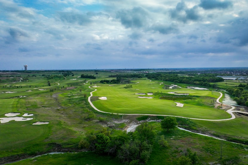 Aerial view the new Fields Ranch West golf course at PGA of America in Frisco on Tuesday,...