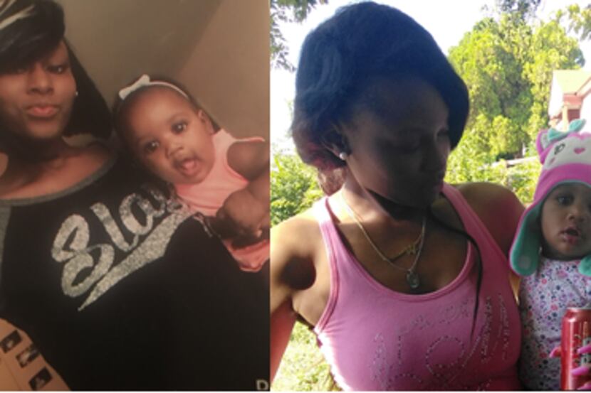 Dayazia Moore, left, is with baby Zarielle Moore. Both were last seen Tuesday evening at a...