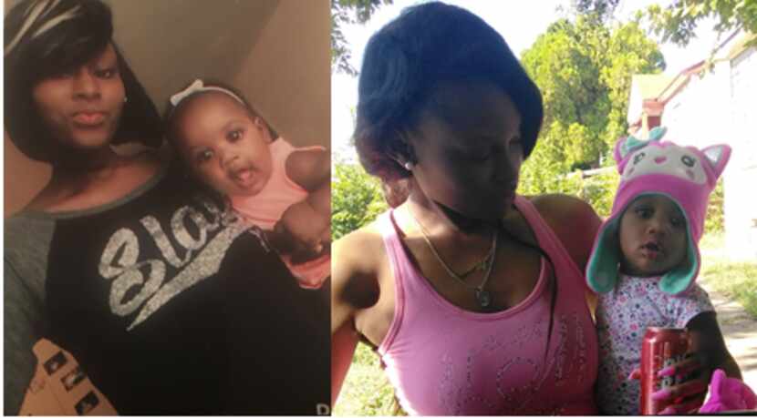 Dayazia Moore, left, is with baby Zarielle Moore. Both were last seen Tuesday evening at a...