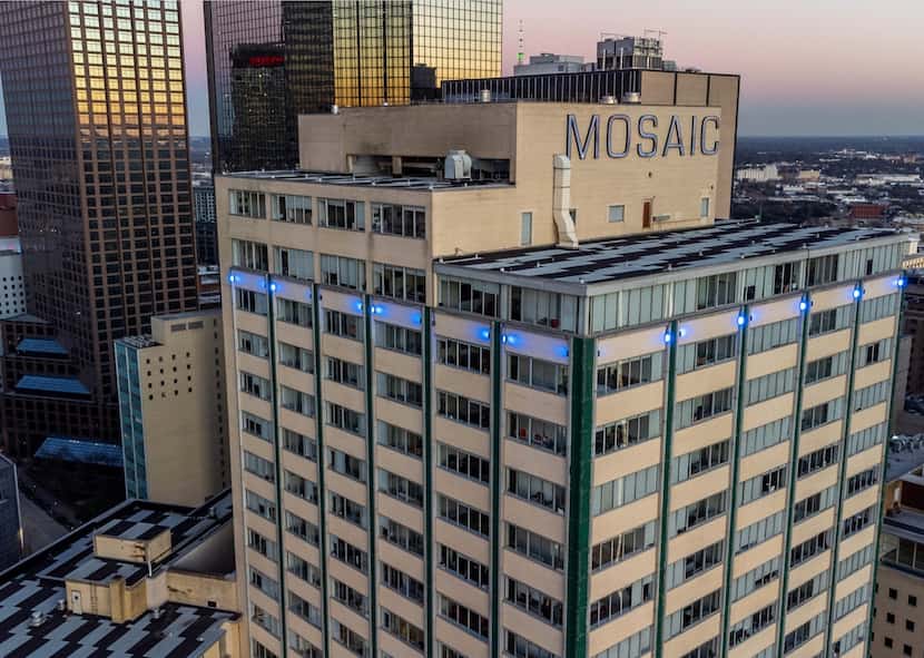 The Mosaic includes two buildings that previously housed offices for a life insurance company.
