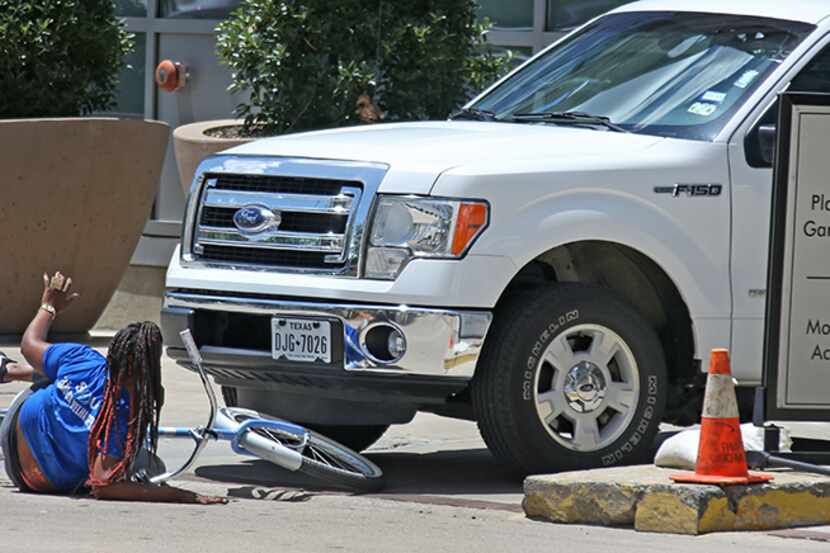  June 18, 2015-- Duresny Nemorin is hit while riding a bike by a vehicle leaving a parking...