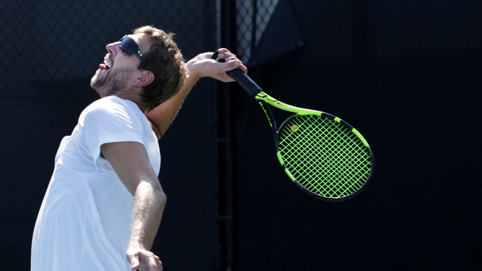 Dirk Nowitzki plays in a match during the Mavericks legend's annual charity tennis...