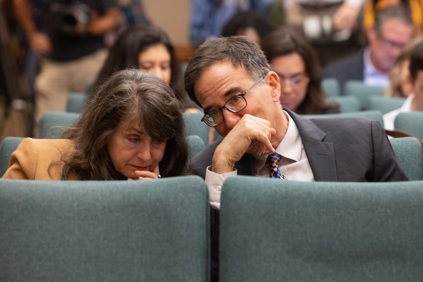 Robert Roberson’s attorney Gretchen Sims Sween (left) and attorney Donald P. Salzman, who...