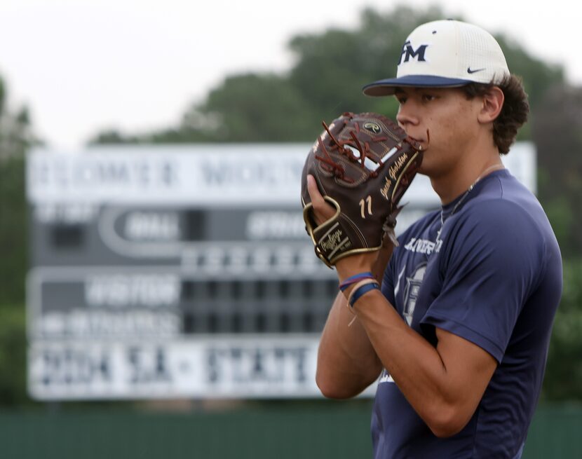 Flower Mound senior pitcher Jacob Gholston has been named DMN SportsDay's 2023 baseball...