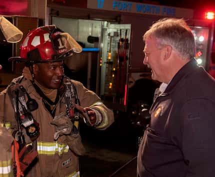 Fort Worth fire Capt. Bobby Washington rescued a little boy who was trapped in a house that...
