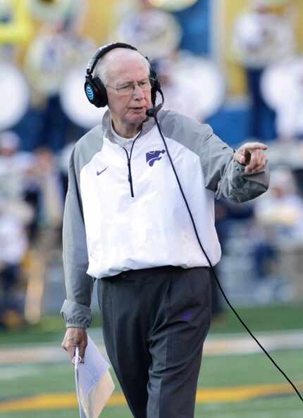 Kansas State head coach Bill Snyder  during the first half/ second half of an NCAA college...