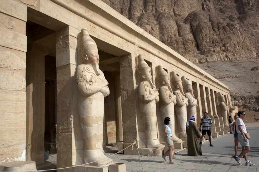 In this Wednesday, Feb. 27, 2013 file photo, tourists visit the Hatshepsut Temple, in the...