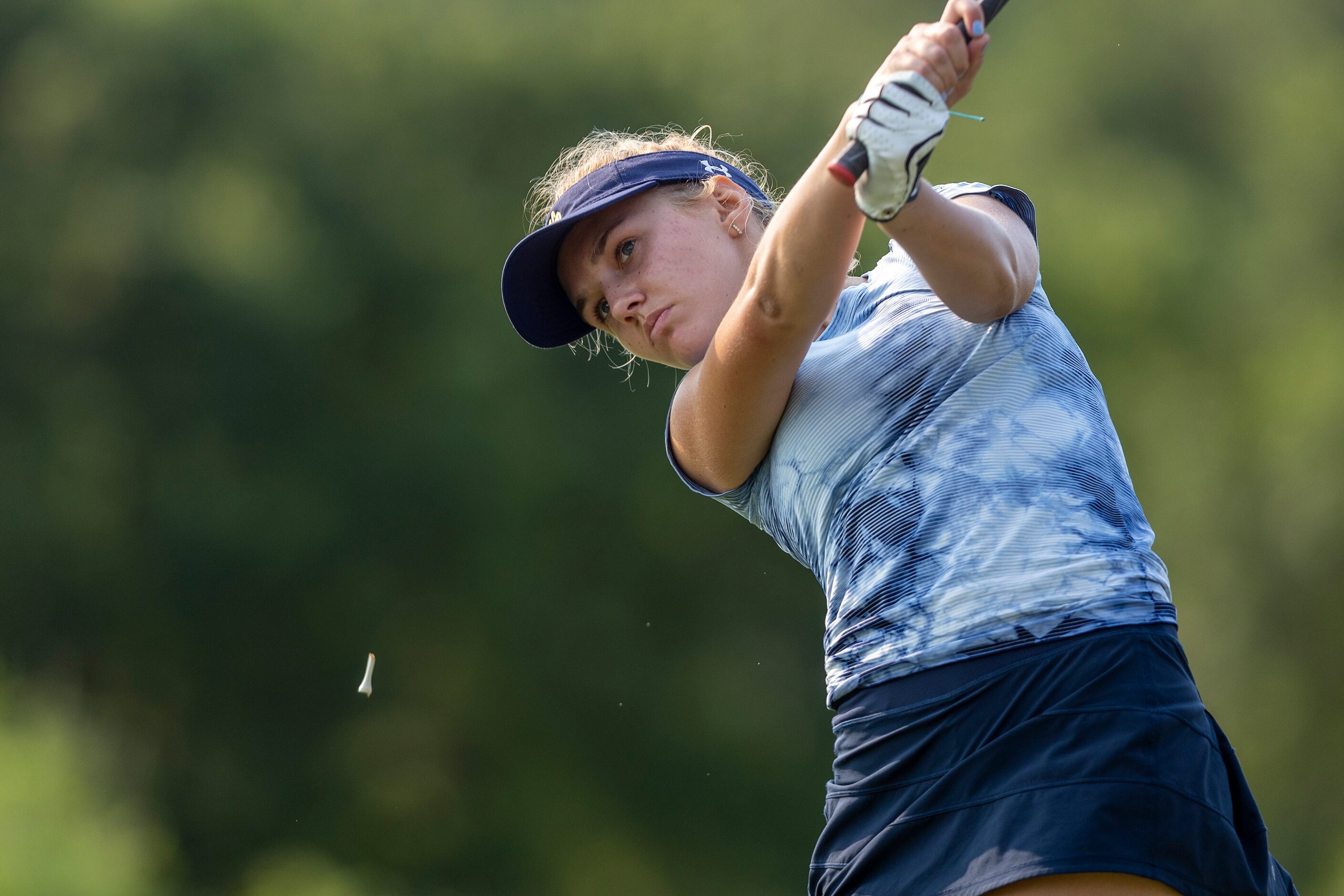 Highland Park’s Landry Saylor hits from the 3rd tee box during the 5A girls state golf...