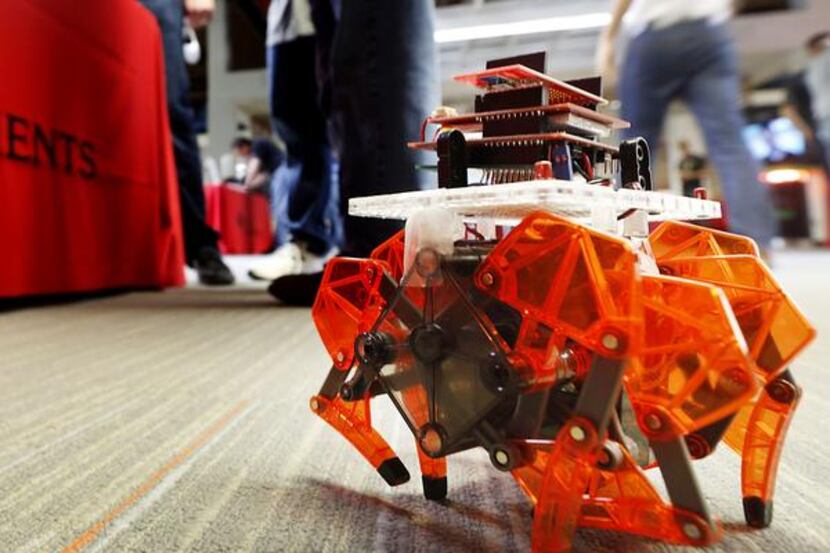 
A wireless robot strolling around was just what you’d expect to find at TI’s DIY day.
