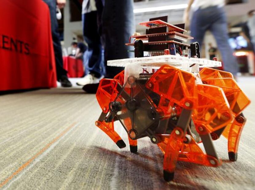 
A wireless robot strolling around was just what you’d expect to find at TI’s DIY day.
