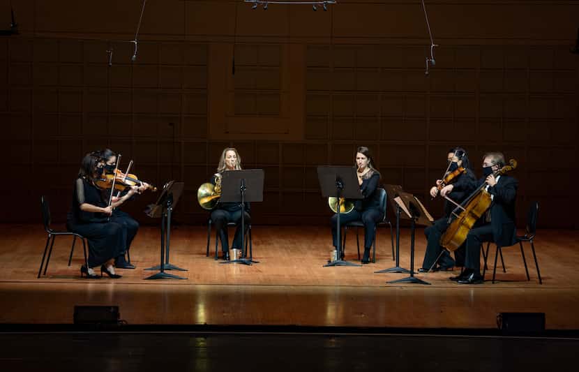 Maria Schleuning (violin), Jenna Barghouti (violin), Haley Hoops (horn), Jaclyn Rainey...