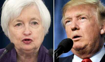 Federal Reserve Board Chair Janet Yellen (left) and President-elect Donald Trump. The Fed...