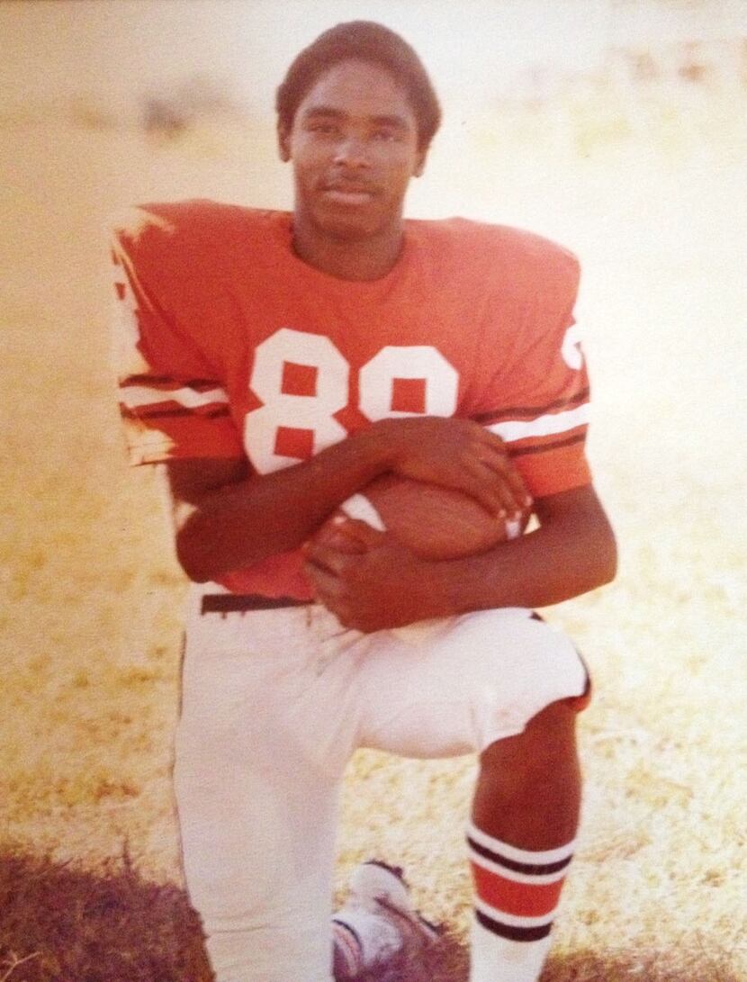 Charlie Strong shown when he played football at Batesville (Ark) High School