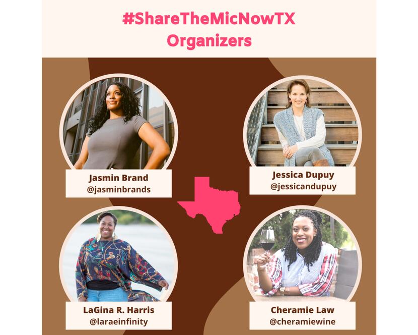 The #ShareTheMicNowTX initiative was founded by Cheramie Law, a Dallas-based entrepreneur in...