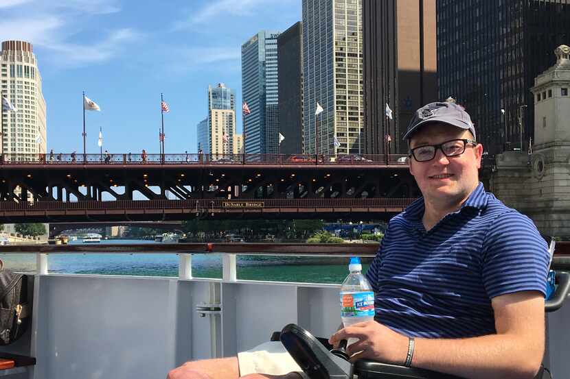 Wheelchairtravel.org blogger John Morris is shown during a trip to Chicago. Morris says a...