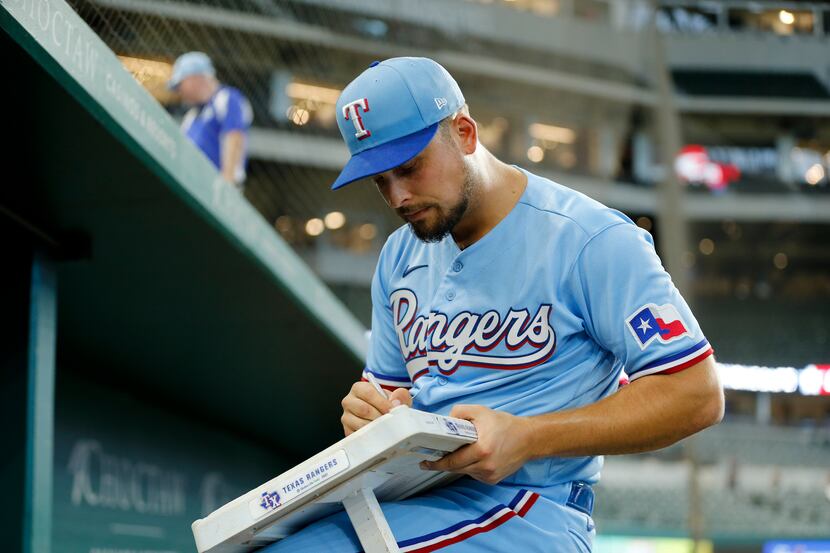 Ian Kinsler autographed Jersey (Texas Rangers) BLUE JERSEY