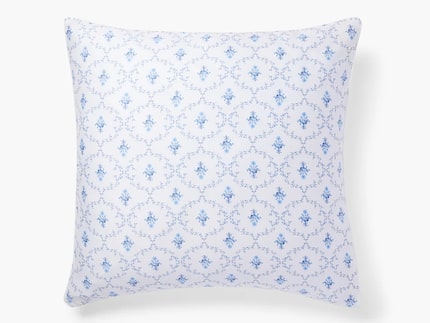 Add a custom monogram to this Hill House Euro Sham in Blue Trellis for a pop of...