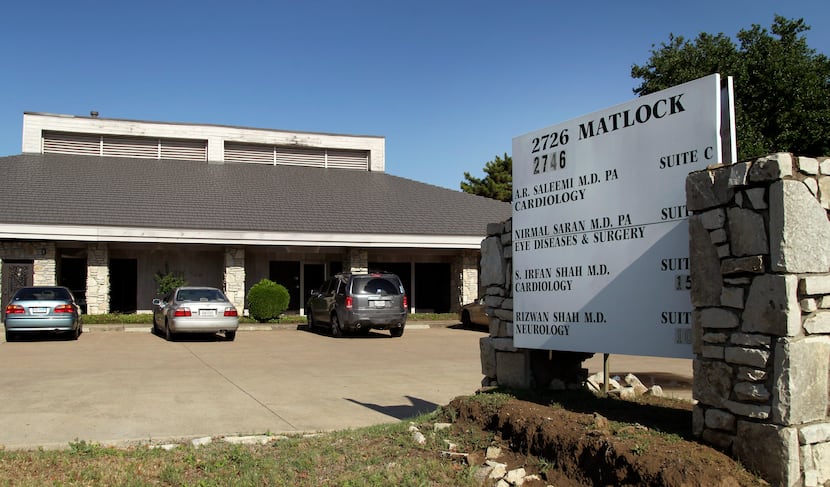 Exterior of the offices of Dr. Nirmal Saran in Arlington, Texas on Wednesday, May 14, 2014.