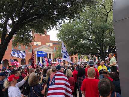 The “Silent No More” rally in downtown Grapevine on Nov. 8, 2020.