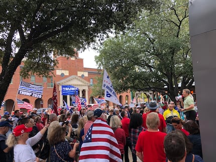 The “Silent No More” rally in downtown Grapevine on Nov. 8, 2020.