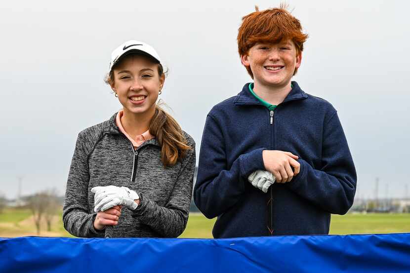 Katelyn Davis (left) of Argyle and Carson James of Prosper qualified for the Drive, Chip and...