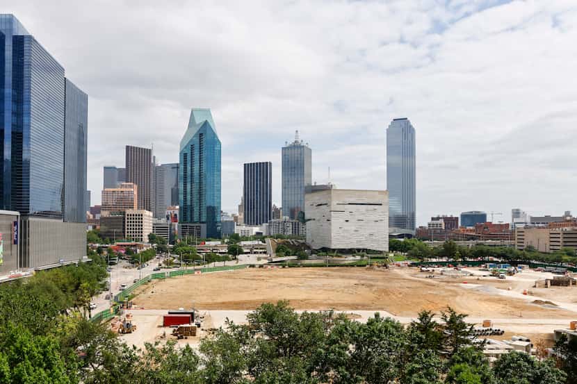 The huge, 815,000-square-foot Goldman Sachs campus construction site is just north of the...