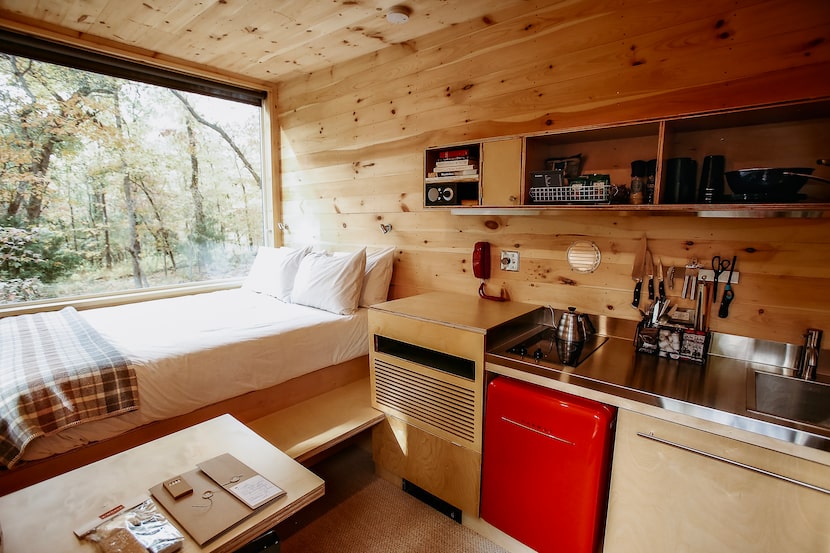 Getaway cabins offer “a break from the city, technology and work.”