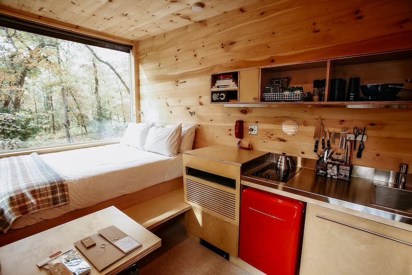Getaway cabins offer “a break from the city, technology and work.”