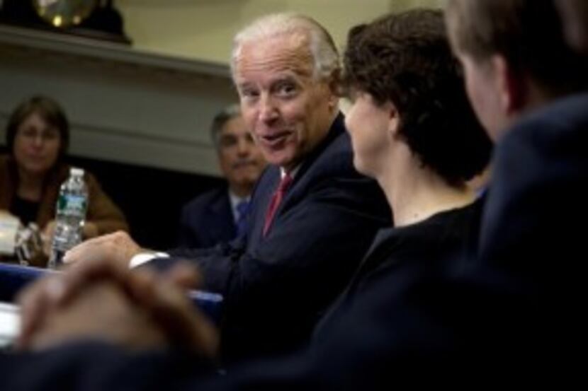  Vice President Biden meets with university leaders at White House on June 5, 2012,...