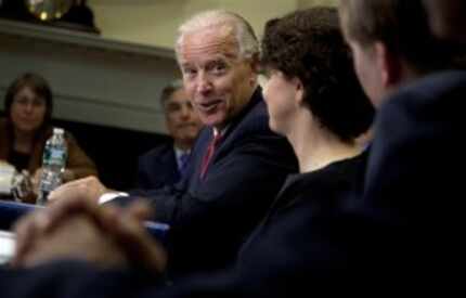  Vice President Biden meets with university leaders at White House on June 5, 2012,...