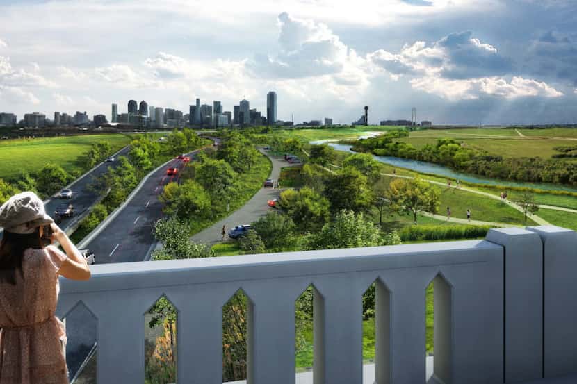  An artist rendering of the potential first phase of Trinity Parkwayâs construction shows...