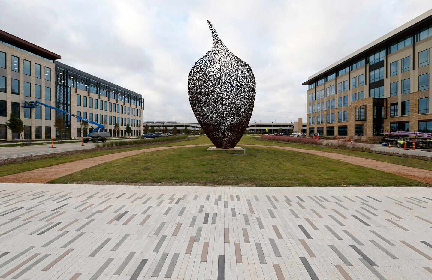 Leaf sculpture by Spanish artist Juanjo Novella at the Cypress Waters development.