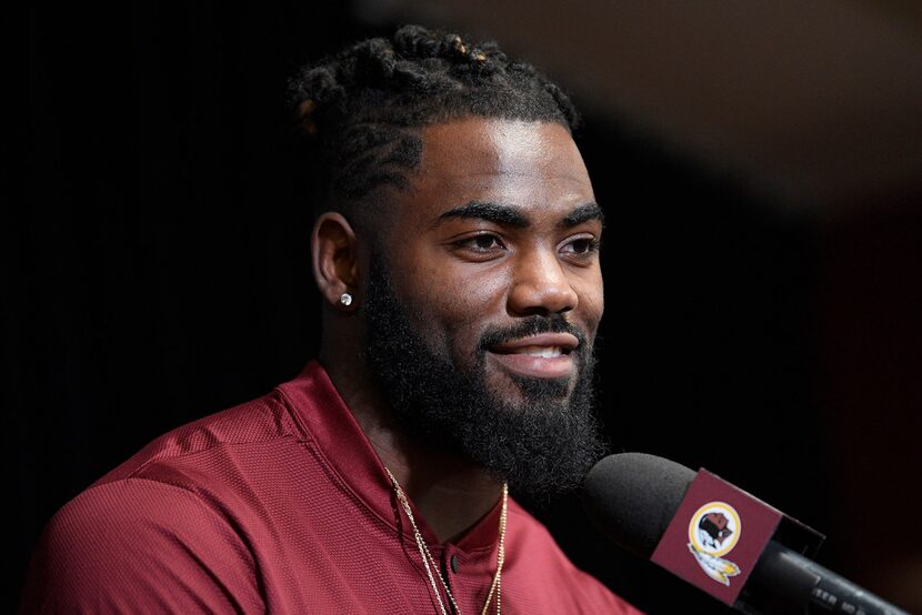 New Washington Redskins safety Landon Collins speaks during an NFL football press...