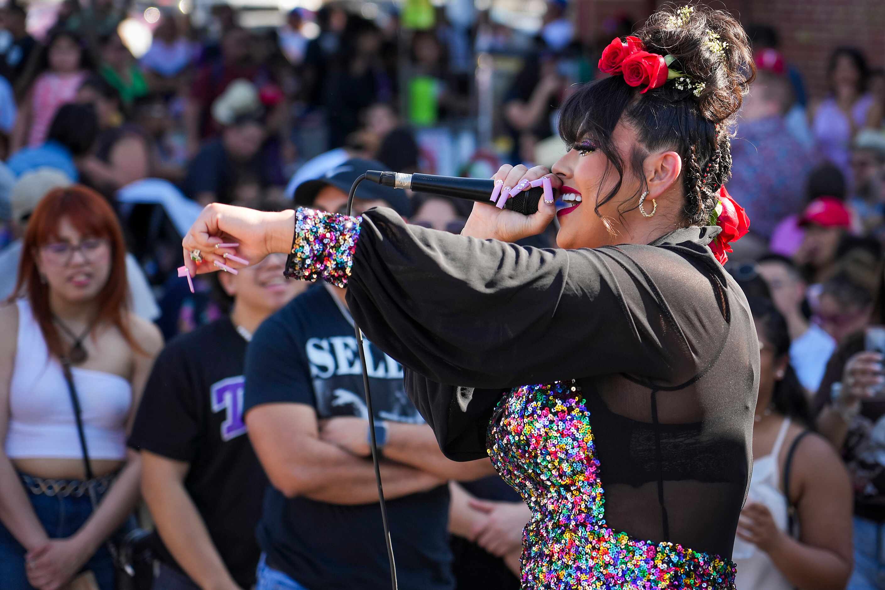 Singer MurieL, “The Oak Cliff Princess”, performs a tribute to Selena Quintanilla-Pérez...