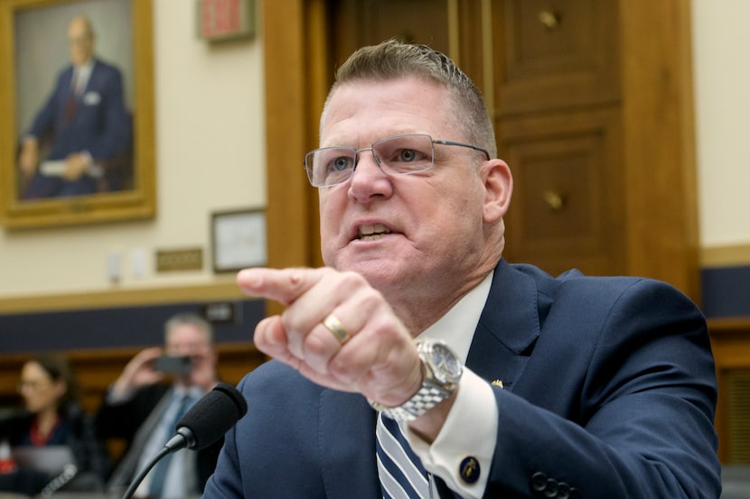 Secret Service Acting Director Ronald Rowe Jr. responds to questions from Rep. Pat Fallon,...