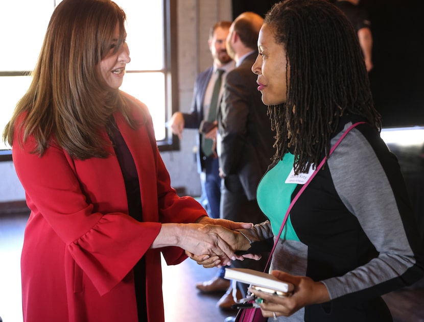 DISD Superintendent Stephanie Elizalde talked with Dionne Kirby, CEO of Literacy Achieves,...