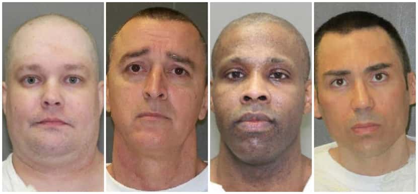The four men sent to Texas' death row in 2017 (from left): William Hudson, who killed six...