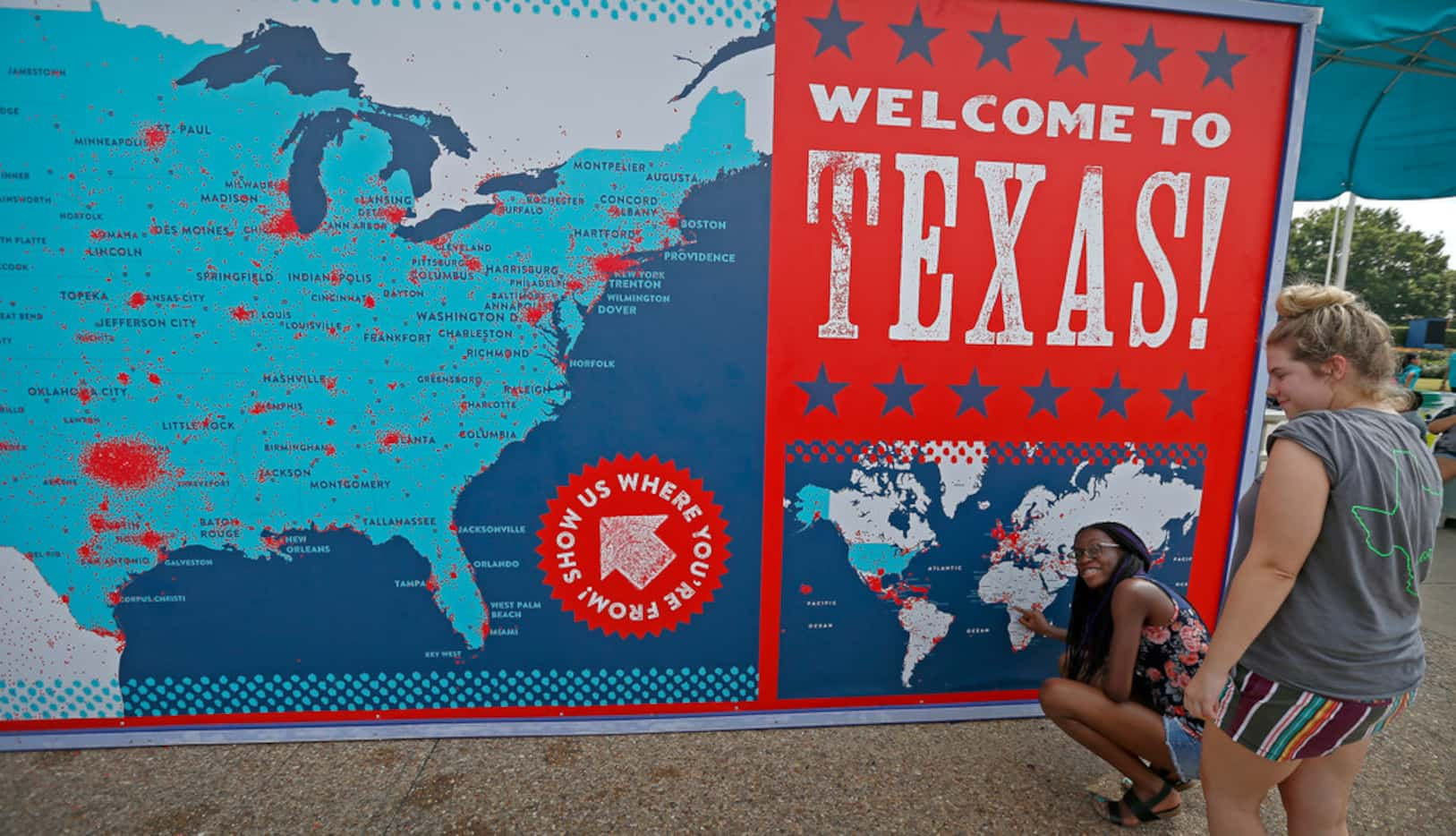 Marina Dikosso (left), who is originally from Cameron, Africa, poses for a photograph with...