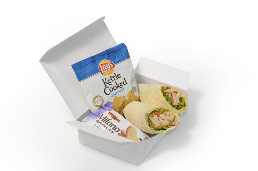 An example meal that will be served for free in the main cabin on select American Airlines...