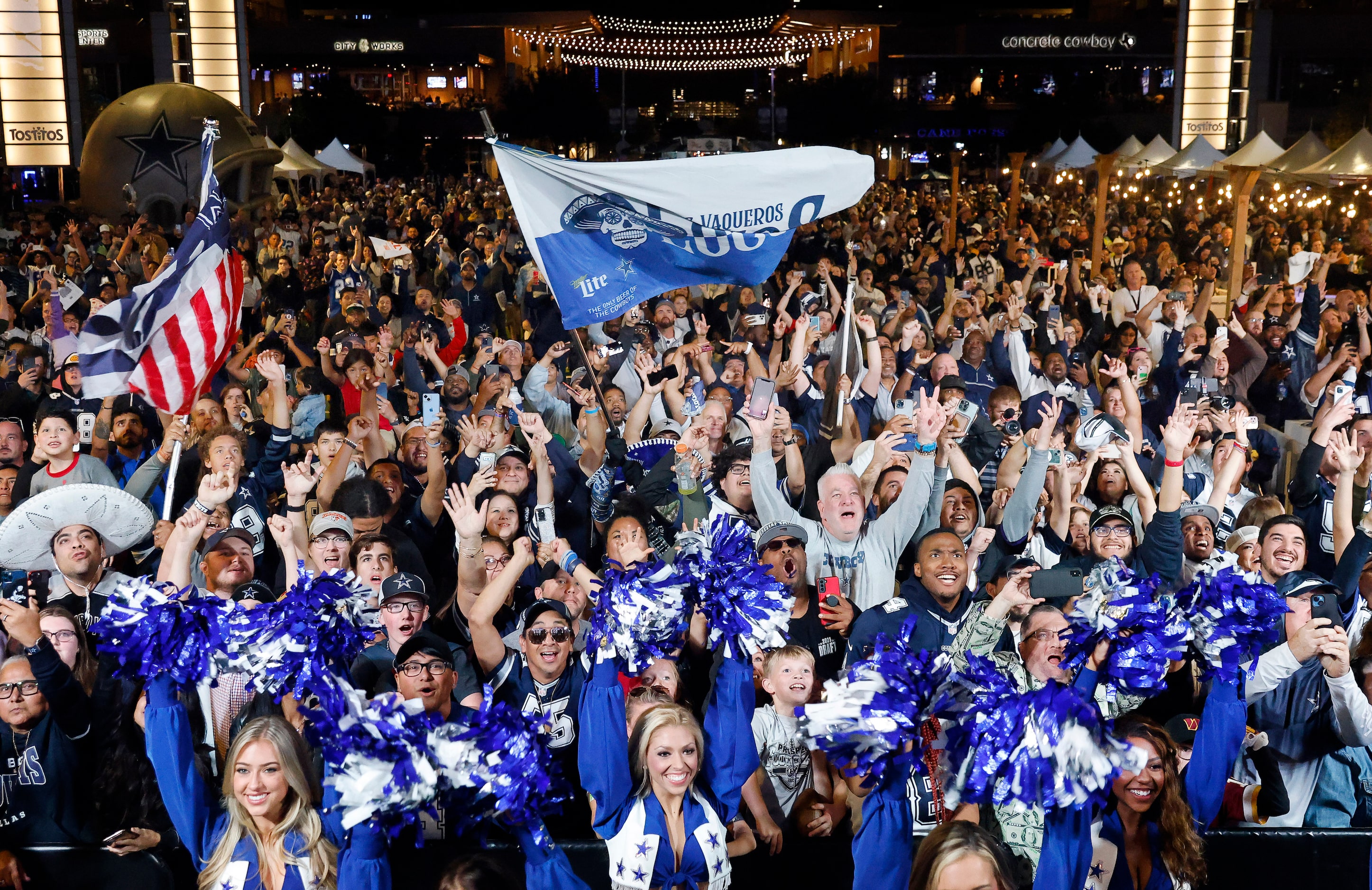 Dallas Cowboys fans get fired up as the team is on the clock with the 26th pick in the NFL...