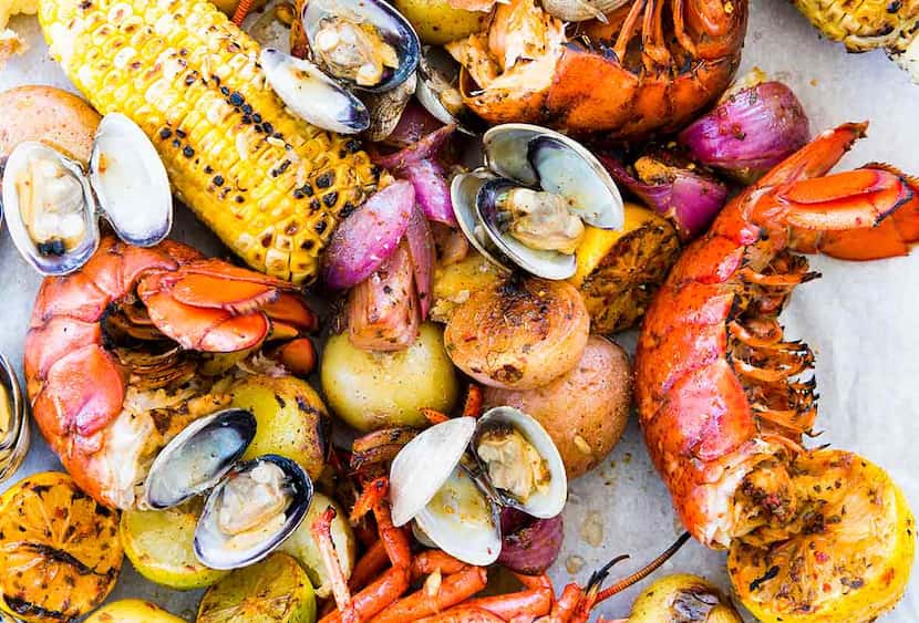 Dock Local at Legacy Hall offers a New England clam bake-at-home meal.