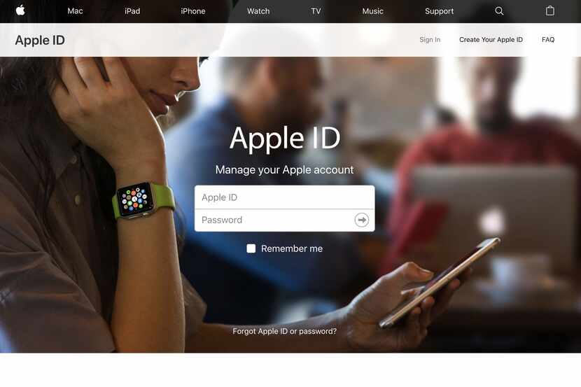 A screenshot of the website to administer your Apple ID account, appleid.apple.com.